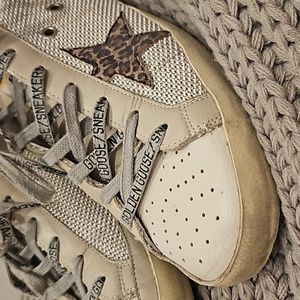 Super-Star sneakers in mesh withleopard-print star